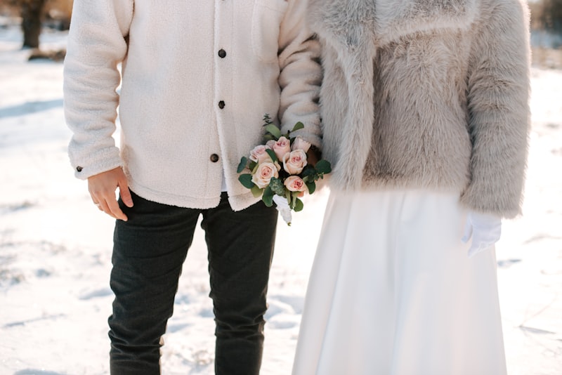 Discover Playful Patterns in Winter Wedding Dresses: A Perfect Blend of Style and Warmth